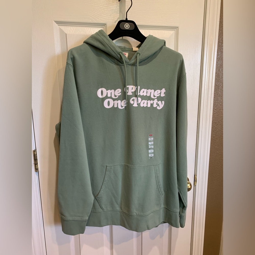 Levi's Sage Green Pullover Hoodie with Tag